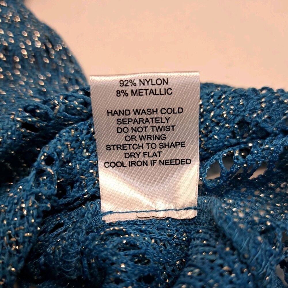 Nikki Nikki Poulis Lace Metallic Sleeveless Blouse Women's Size 1X - Picture 4 of 6
